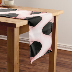 Mesmerizing Oriental Pink Waves Long Table Runner