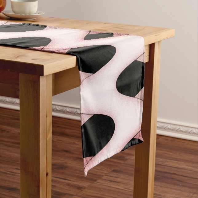 Mesmerizing Oriental Pink Waves Long Table Runner (In Situ)