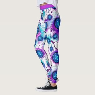 Mesmerizing Pickleball Splash Leggings