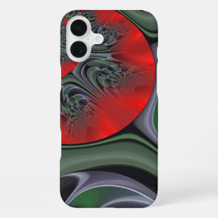 Mesmerizing Red Aurora Northern Lights Borealis iPhone 16 Plus Case