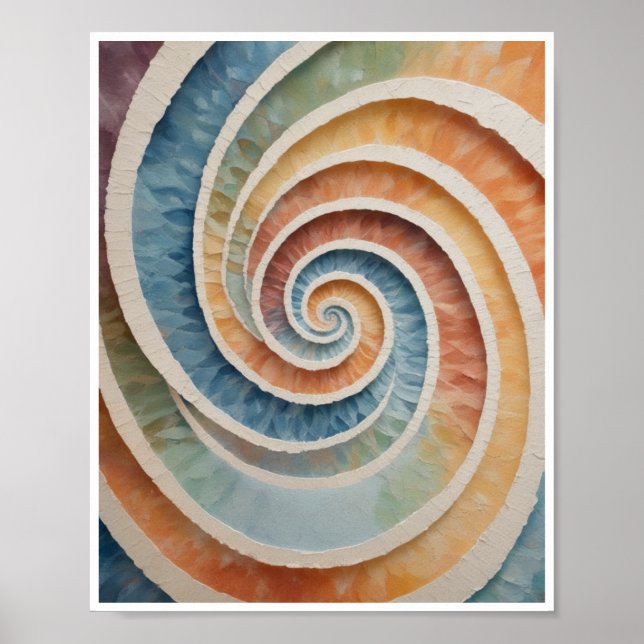 Mesmerizing spiral pattern Wall Art Decor Poster (Front)