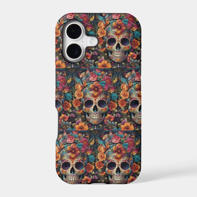 Mesmerizing Tradition: Vibrant Sugar Skull (Back)