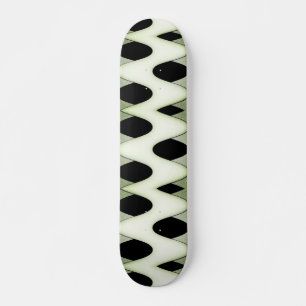 Mesmerizing Waves Create Modern Design Green Skateboard
