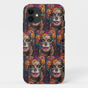 Mesmerizing Woman in Sugar Skull Makeup: Celebrate iPhone 11 Case