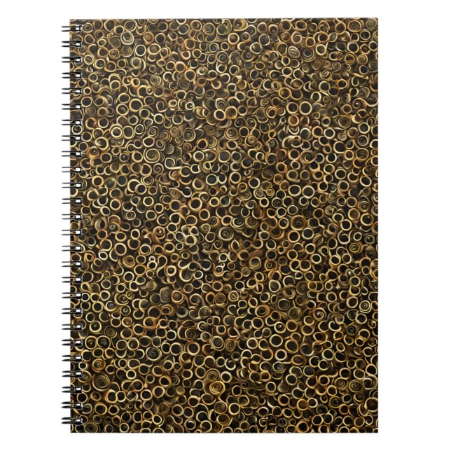Mesmerizing Wooden Rings Notebook (Front)