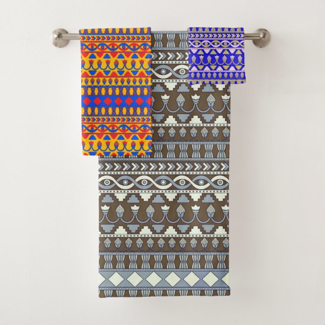 Mesopotamian Art Bath Towel Set (Insitu)