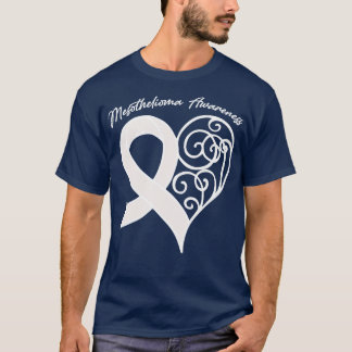 Mesothelioma Awareness Heart Ribbon Gift Valentine T-Shirt