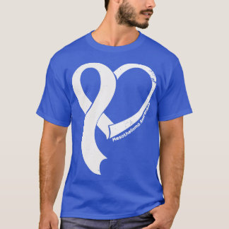 Mesothelioma Awareness Hope Love Heart Ribbon Happ T-Shirt