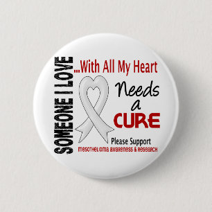 Mesothelioma Needs A Cure 3 2 Inch Round Button