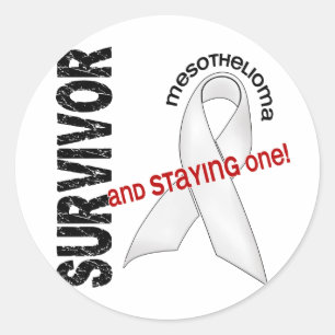Mesothelioma Survivor Classic Round Sticker