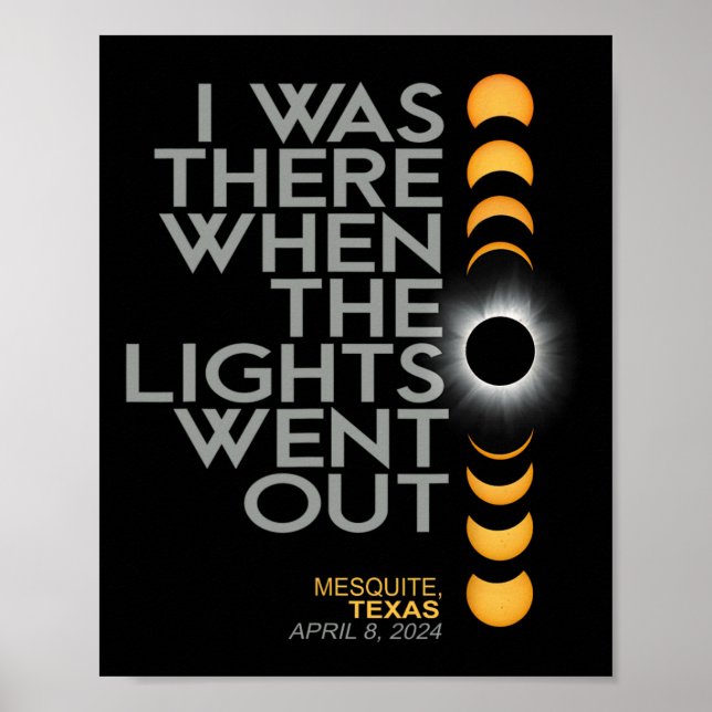 Mesquite 2024 Solar Eclipse 2024 040824 Eclipse  Poster (Front)