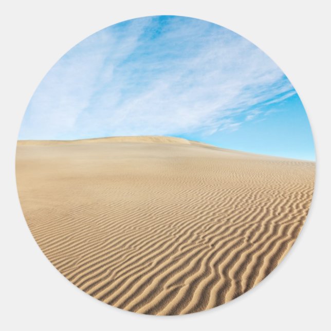 Mesquite Flats Sand Dunes Classic Round Sticker (Front)