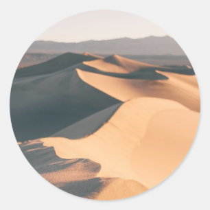 Mesquite Sand Dunes in Death Valley Classic Round Sticker