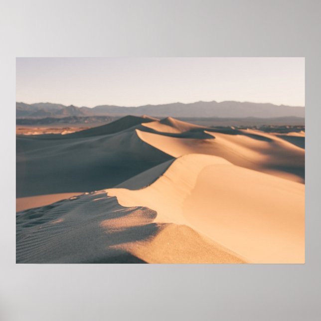 Mesquite Sand Dunes in Death Valley Poster (Front)