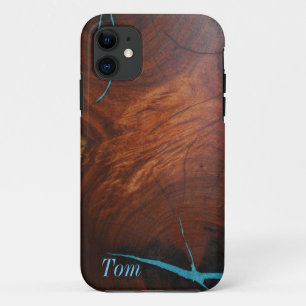MESQUITE WOOD IMAGE TURQUOISE INLAY iPHONE 5 CASE
