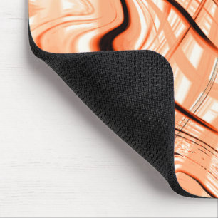 Mess of brown wavy strokes in different directions mouse pad