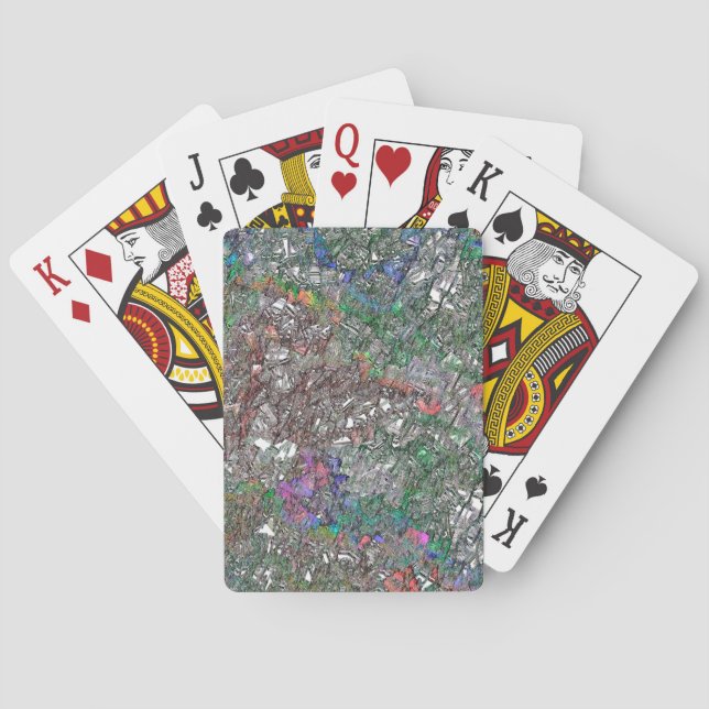Mess of colour pieces that does not really exist playing cards (Back)