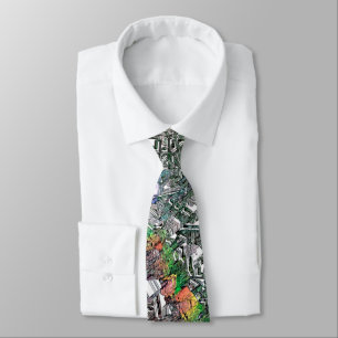 Mess of colour pieces that does not really exist tie