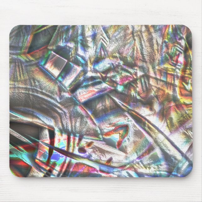 Mess of colourful strokes in rustic and showy grai mouse pad (Front)