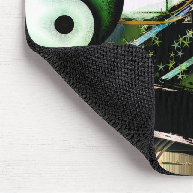 Mess of design objects & symbols with rough effect mouse pad (Corner)