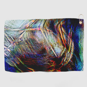 Mess of digital scratches with glossy & dark touch golf towel
