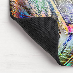 Mess of digital scratches with glossy & dark touch mouse pad