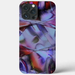 Mess of shapes and curves polished in gothic colou iPhone 13 pro max case
