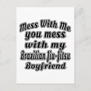 Mess With Me You Mess With My Brazilian Jiu-Jitsu Postcard