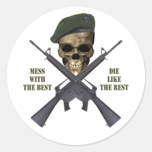Mess With The Best Classic Round Sticker