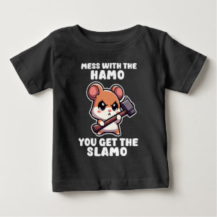 Mess With The Hammo You Get The Slamo Cute Hamster Baby T-Shirt