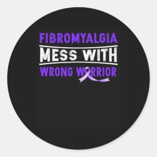 Mess With The Wrong Warrior Classic Round Sticker