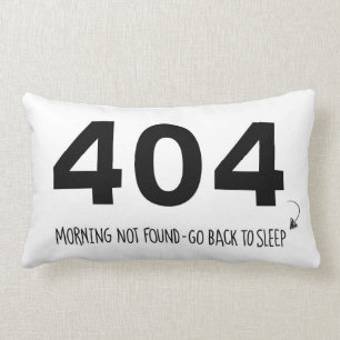message 404 & 301 for sleepy web designers lumbar pillow