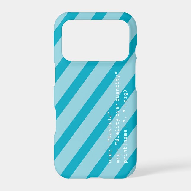 Message Aqua Blue et Blanc dans le Code Informatiq (Verso)