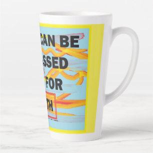 Message art design for those who like books latte mug