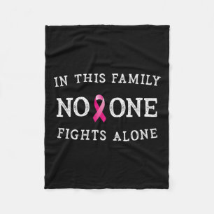 Message Breast Cancer Awareness Pink Ribon Men Wom Fleece Blanket
