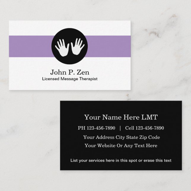 Message Business Cards (Front/Back)