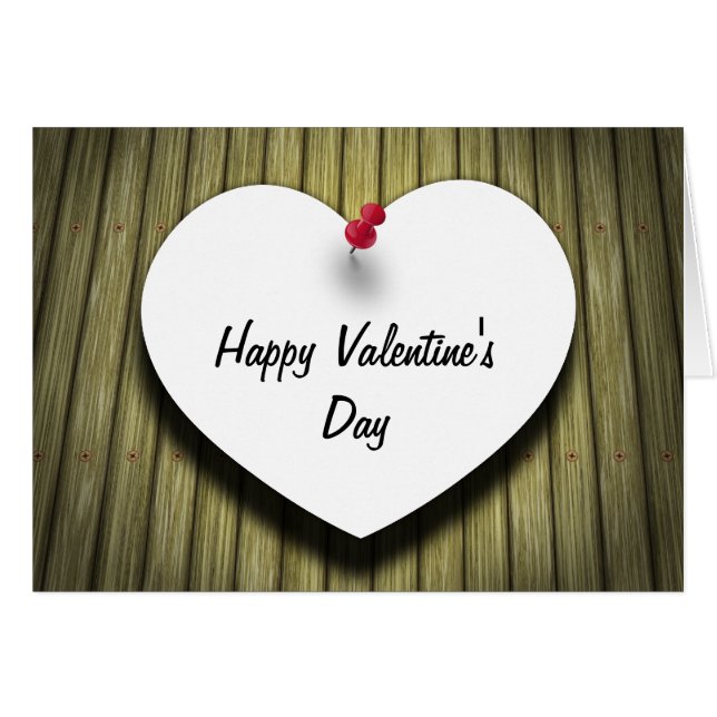 Message d'amour de la Saint Valentin Coeur (Devant Horizontal)