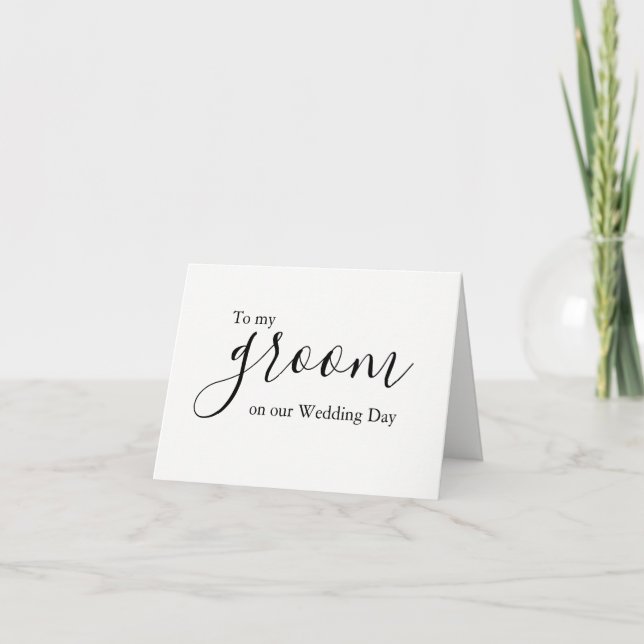 Message d'amour du mariage à la carte Groom (Devant)