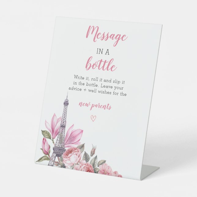 Message dans un panneau de conseil Baby shower bou (Recto)
