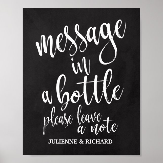 Message dans un panneau Mariage de tableau de bord (Devant)