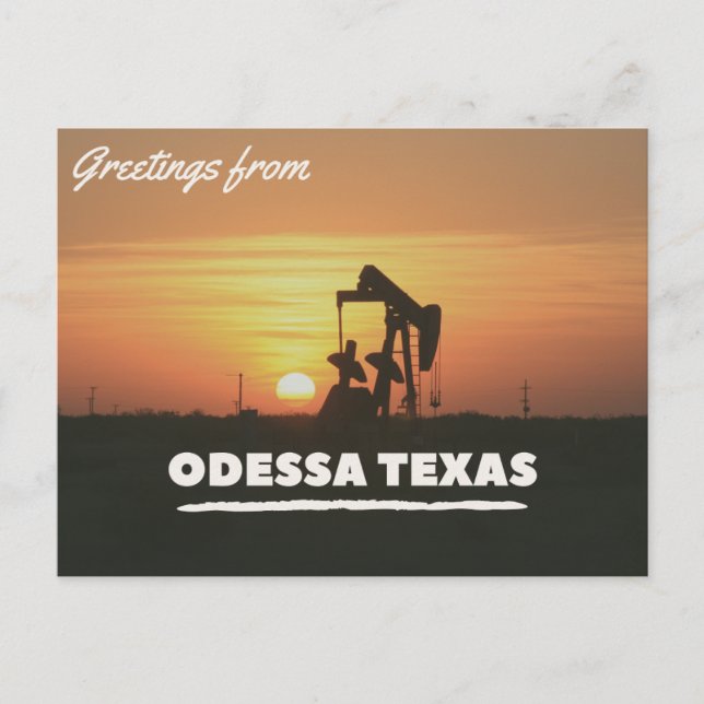 Message de bienvenue de la carte postale Odessa Te (Devant)
