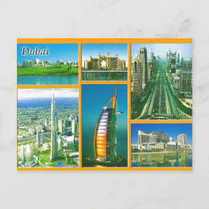 Message de la carte postale de Dubaï