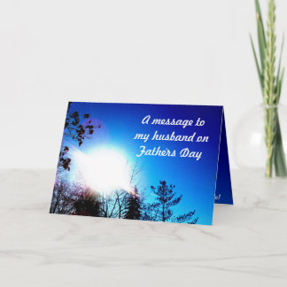 MESSAGE DE LA FÊTE DES PÈRES À MON MARI carte