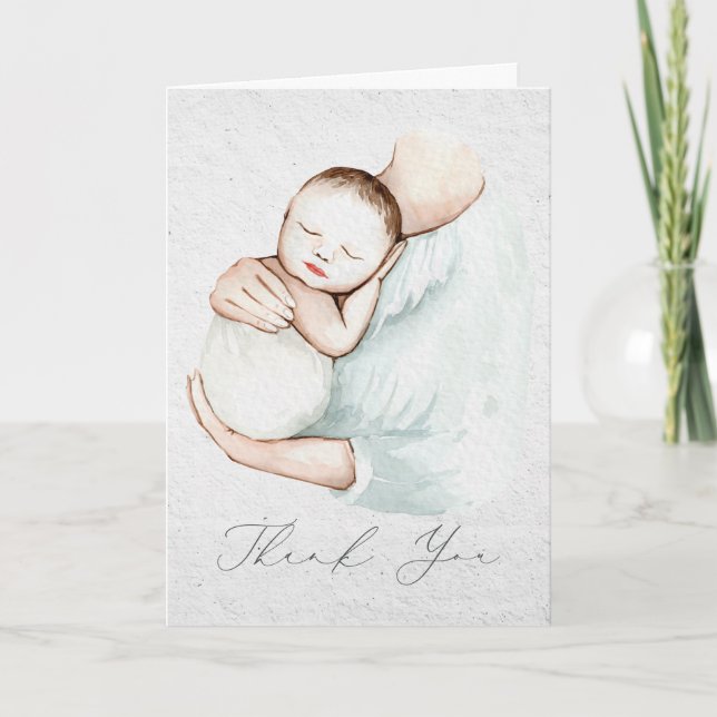 Message de Merci d'aquarelle de la sage-femme ou d (Devant)