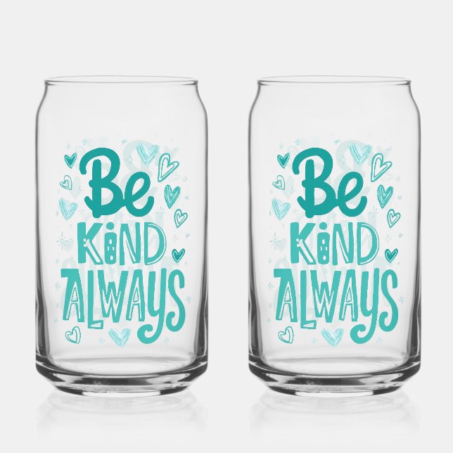 Message de motivation turquoise "Be Kind" (Recto)
