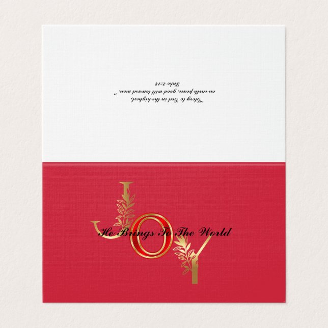 Message de voeux classique de Noël chrétien (Outside Unfolded)