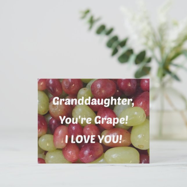 Message for Granddaughter Postcard (Standing Front)