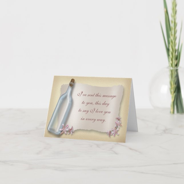 Message from a Bottle ~ Love notecard (Front)