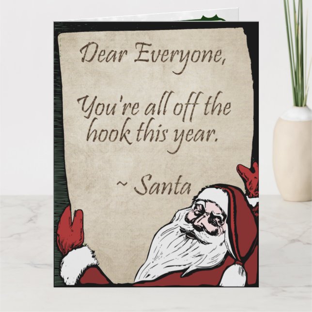 Message From Santa - Nice Version Card (Front)