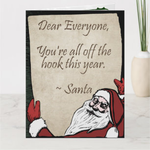 Message From Santa - Nice Version Card